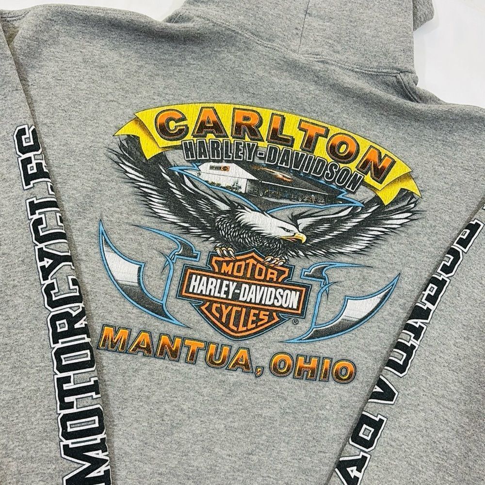Y2K Harley Davidson Eagle Graphic Hoodie